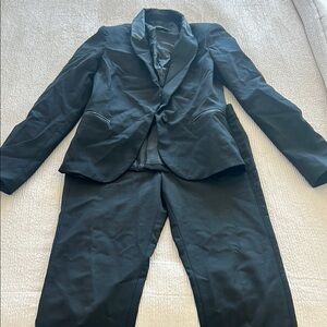 Chic Black Blazer and Pants Set